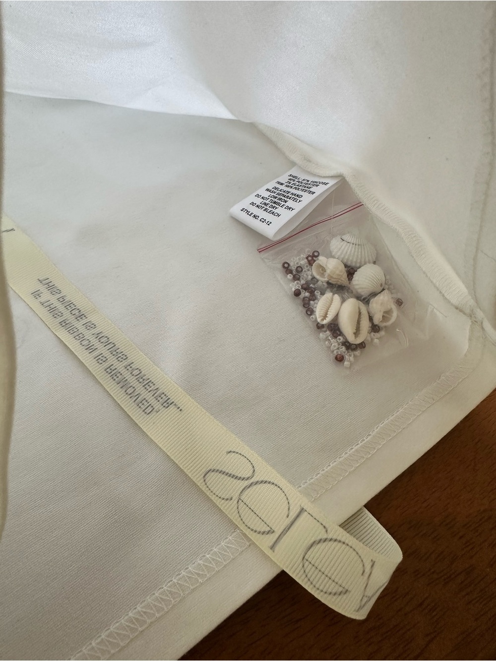 Ivory Halter Shell-Embellished Dress - Picture 6 of 8